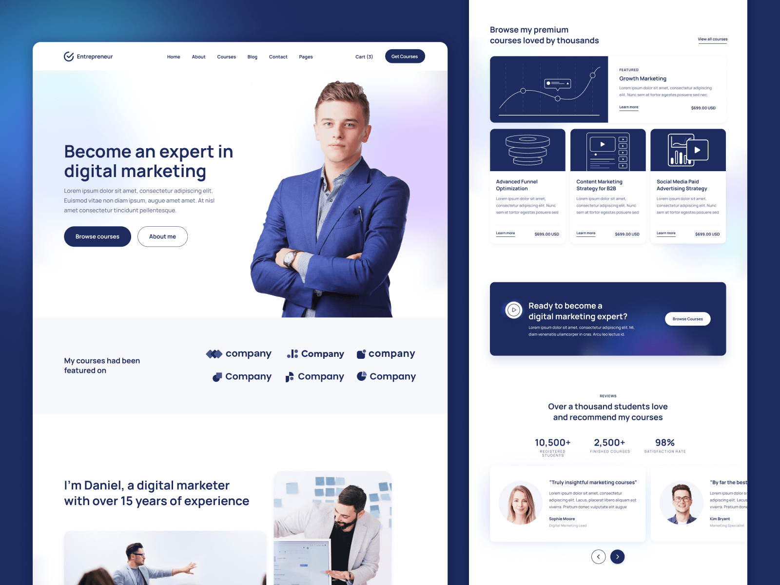 Business Courses Webflow Template