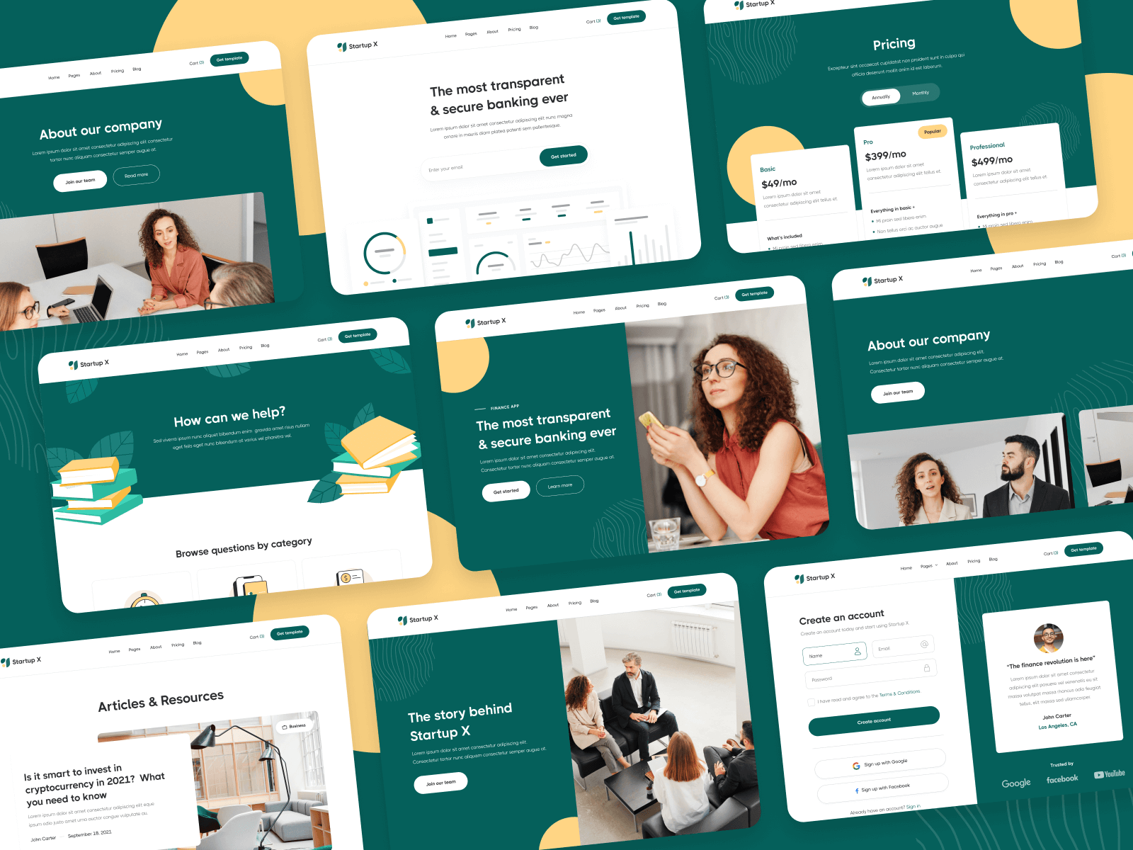 Startup Webflow Template and UI Kit