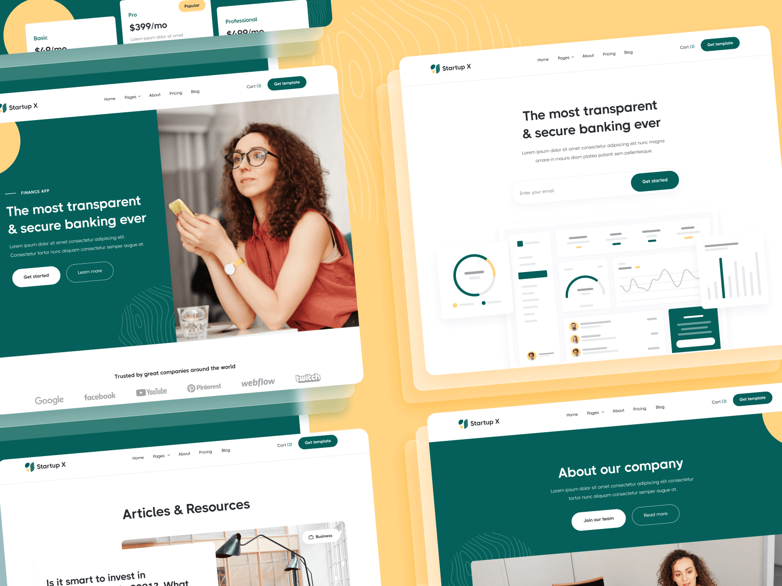 Webflow Template for Startups