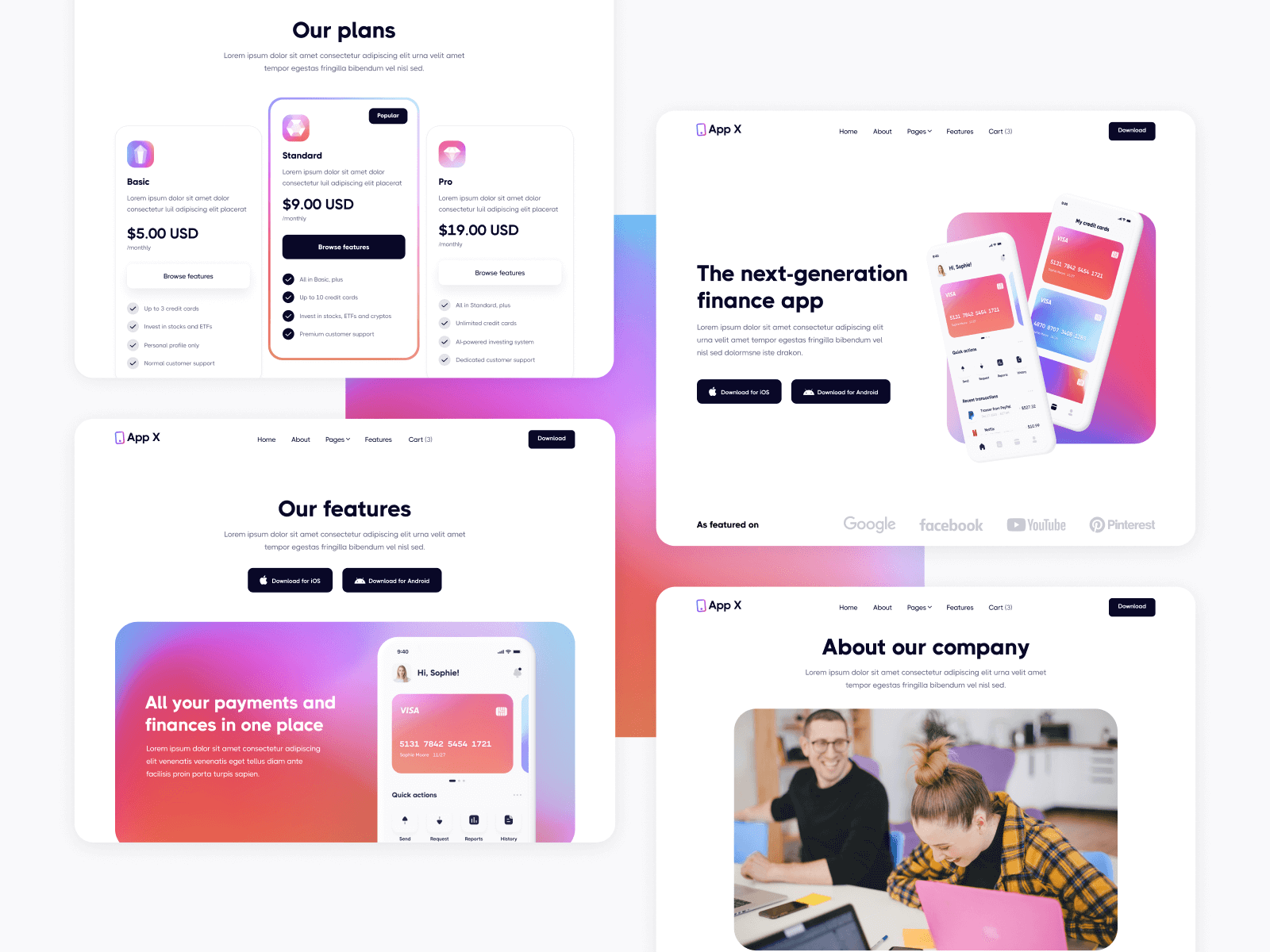Mobile iOS App Website Template