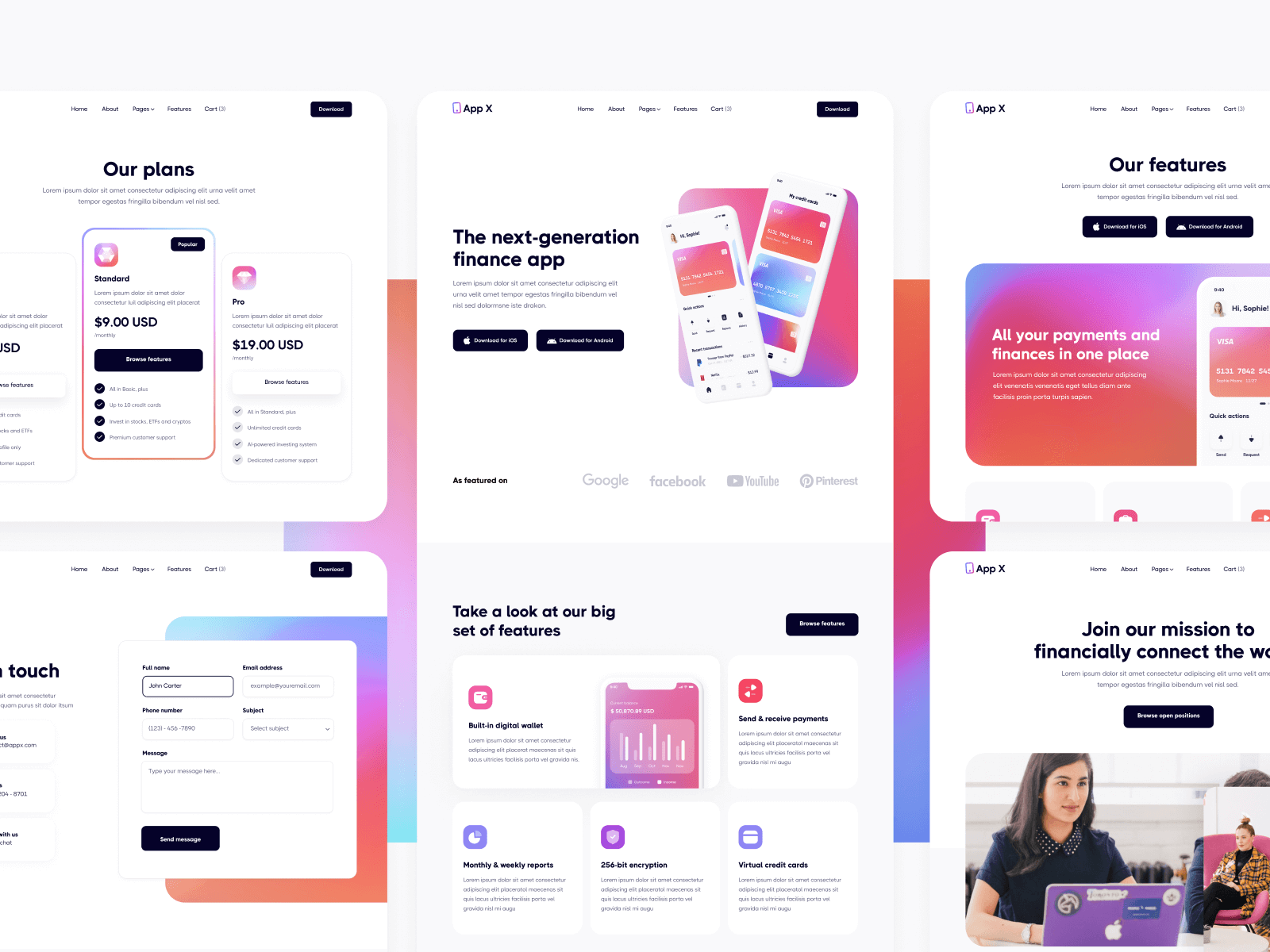 App Webflow Website Template