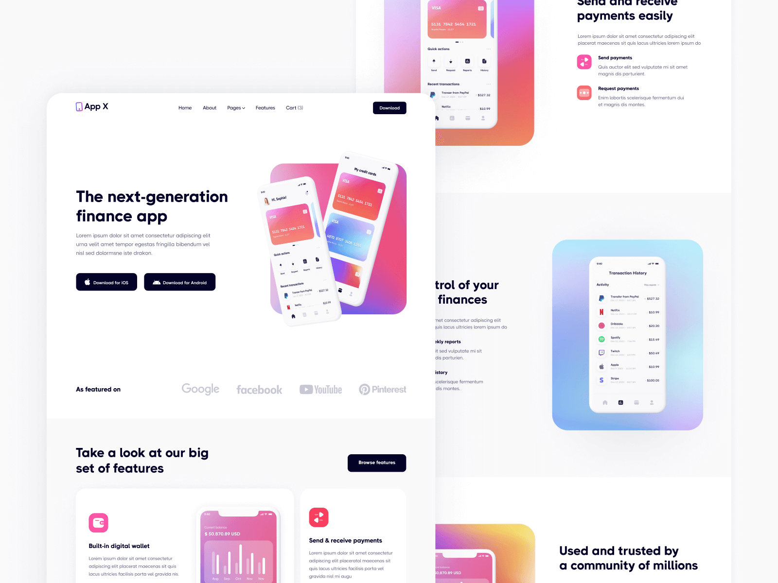 Mobile Android Webflow Template