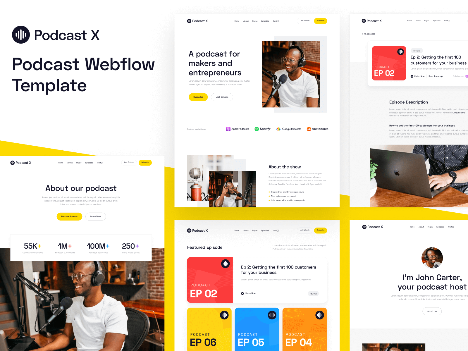 Podcast Webflow Template
