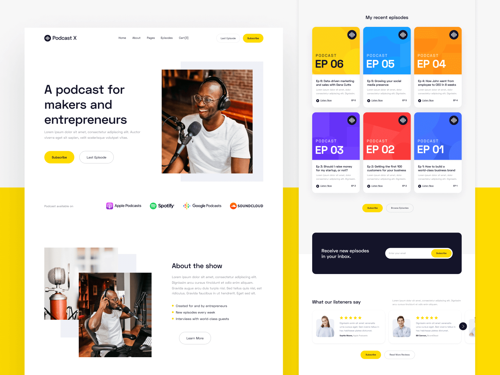 Podcast Webflow Website Template