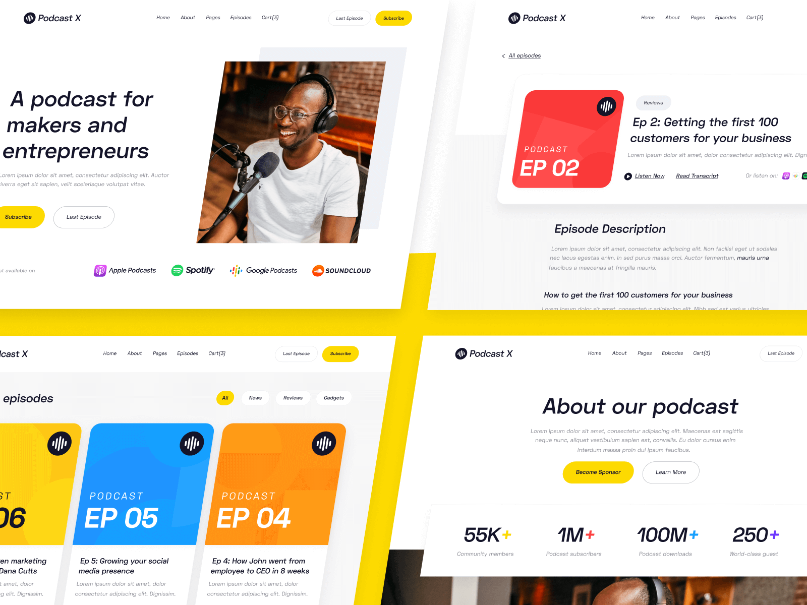 Podcast Webflow Website Theme