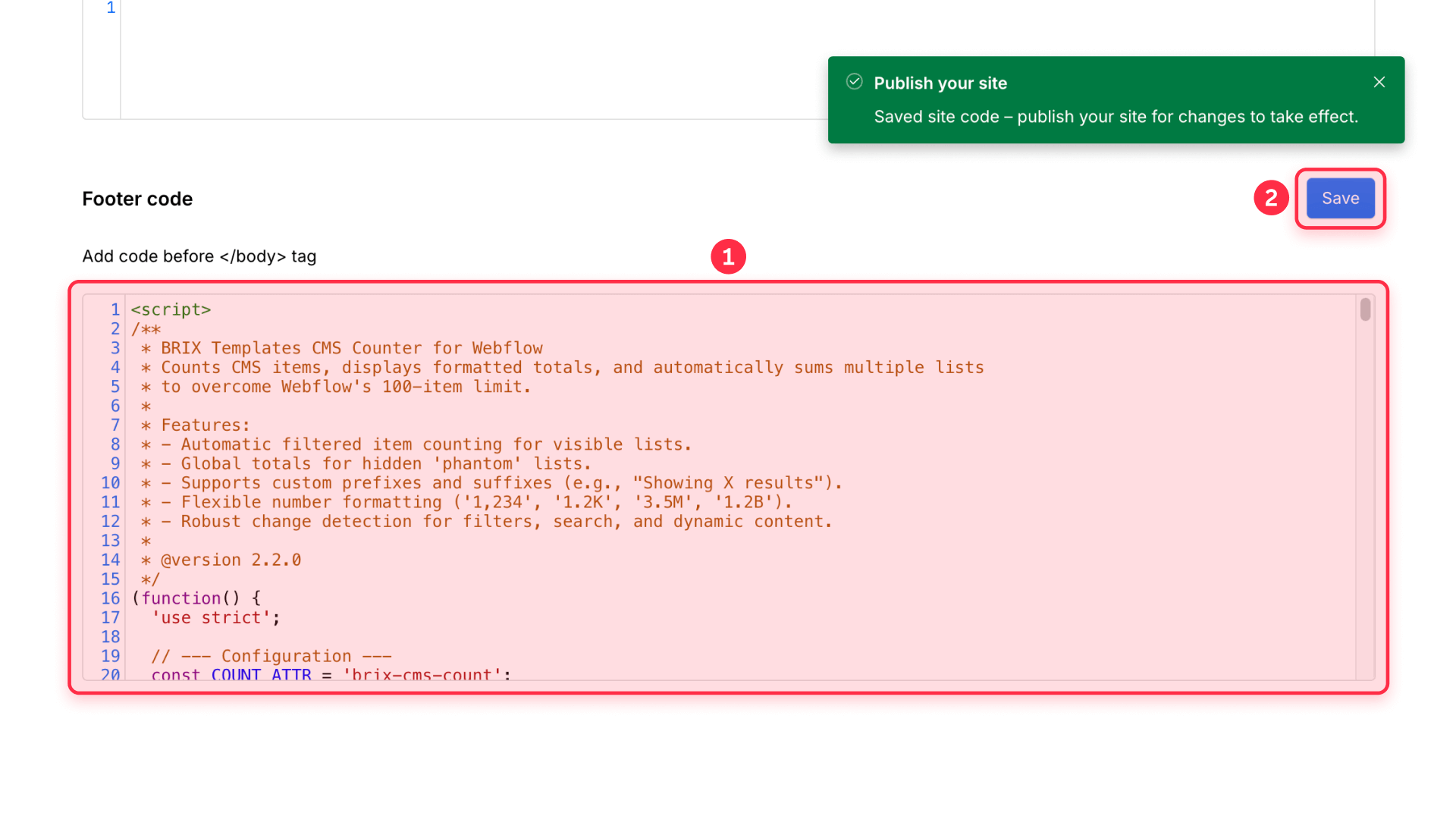 Webflow CMS Counter Custom Script By Brix Templates