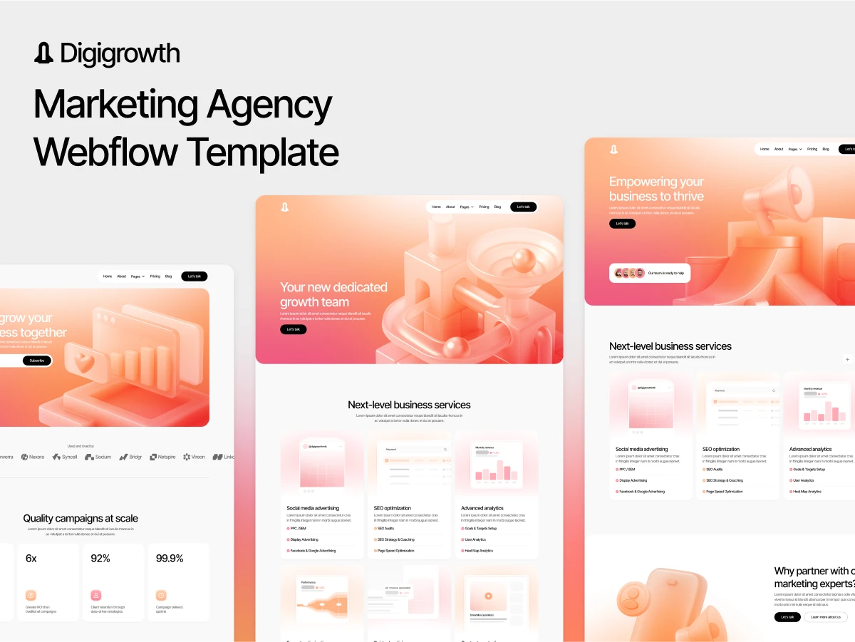 Marketing Agency Webflow Template