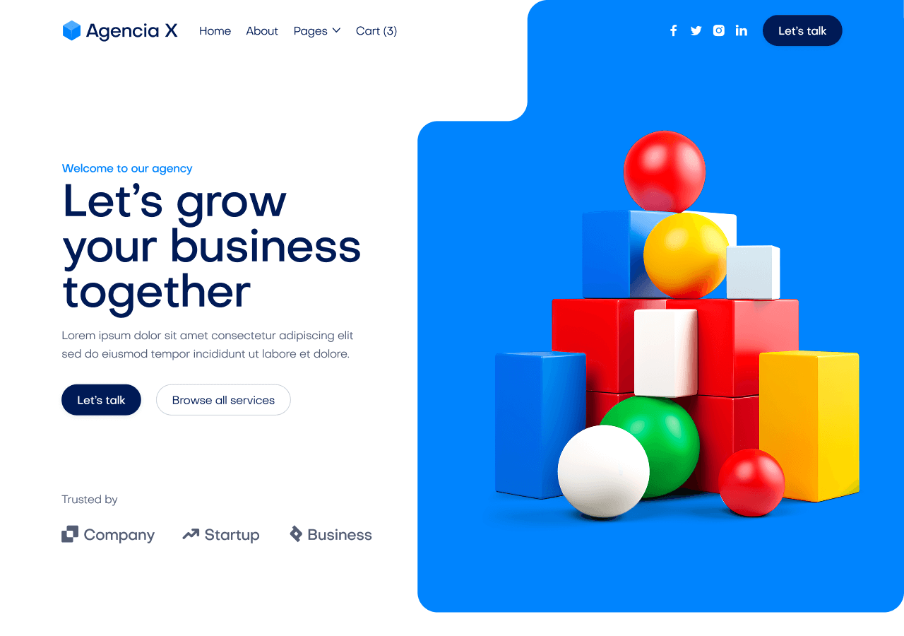 3D Marketing Agency Webflow Template