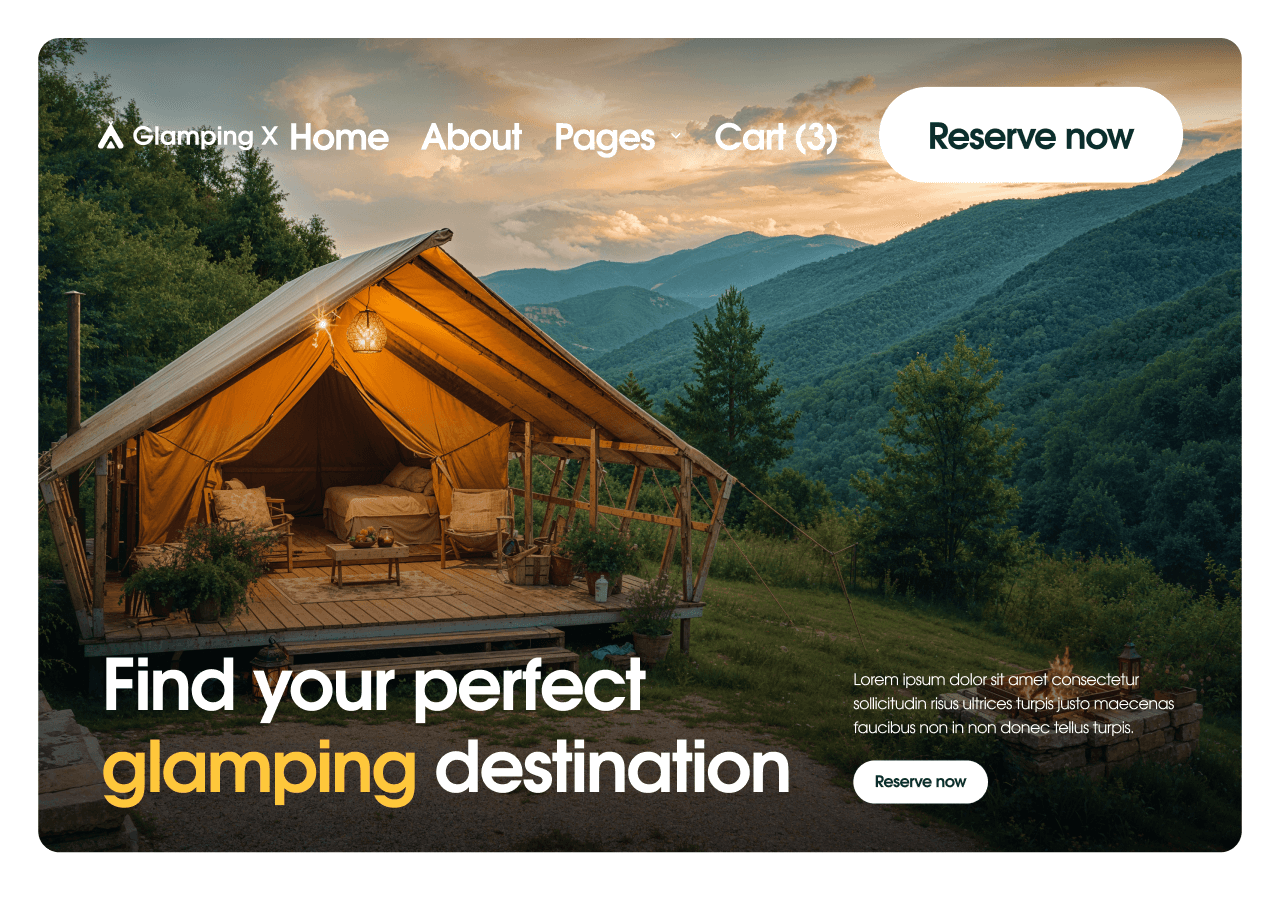 Glamping Webflow Template