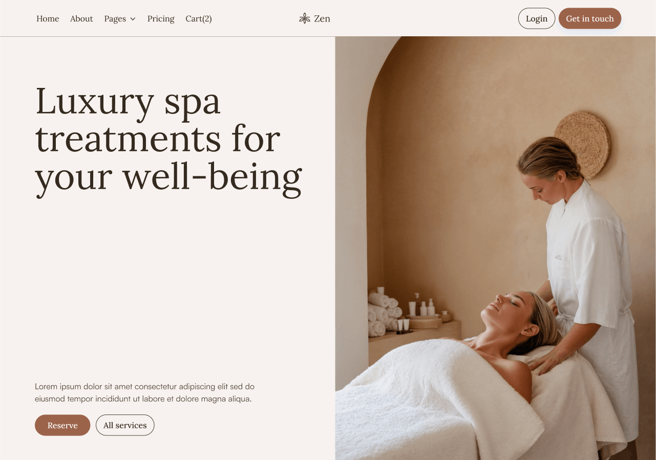 Spa & Massage Webflow Template