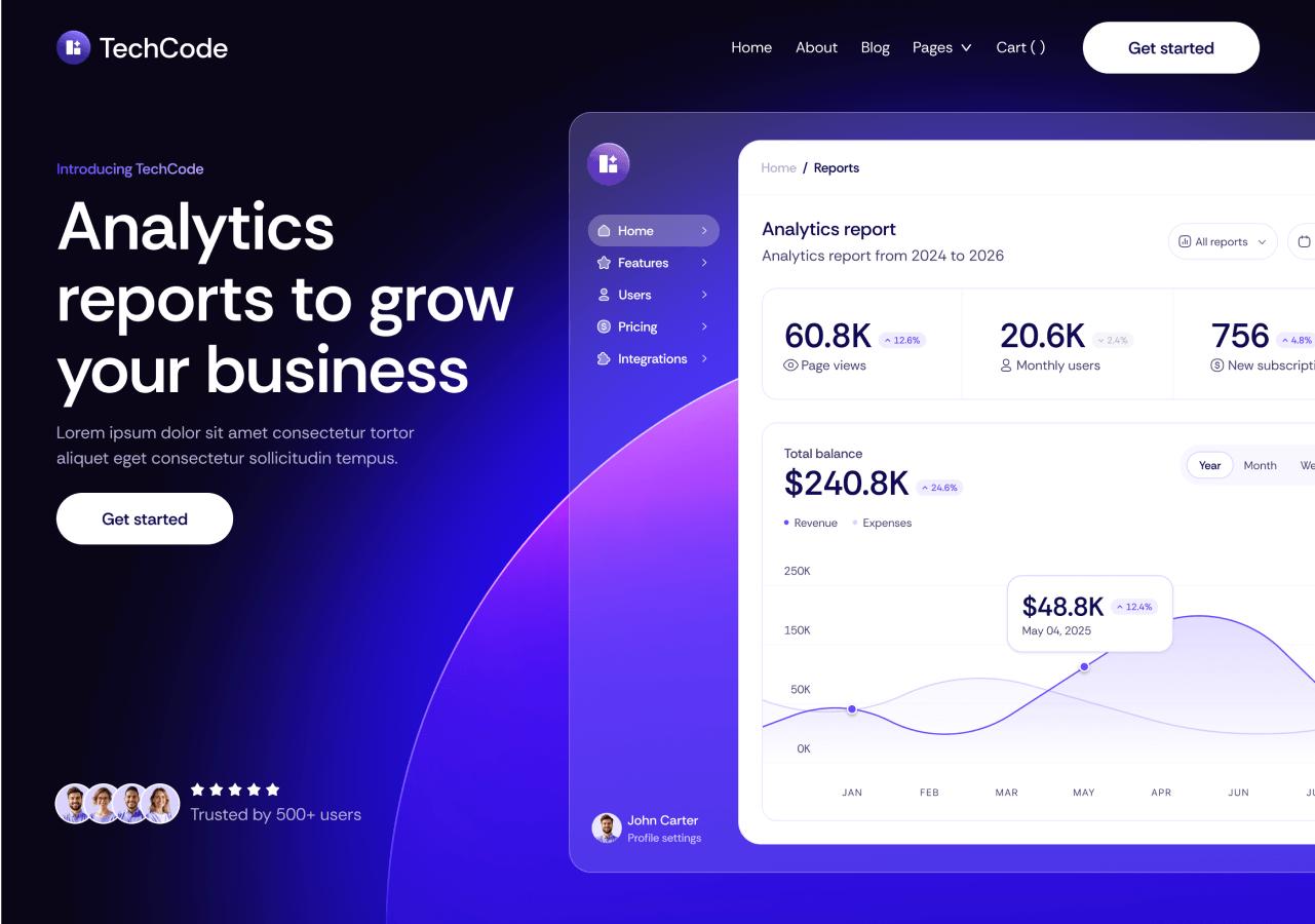 Tech SaaS Webflow Template