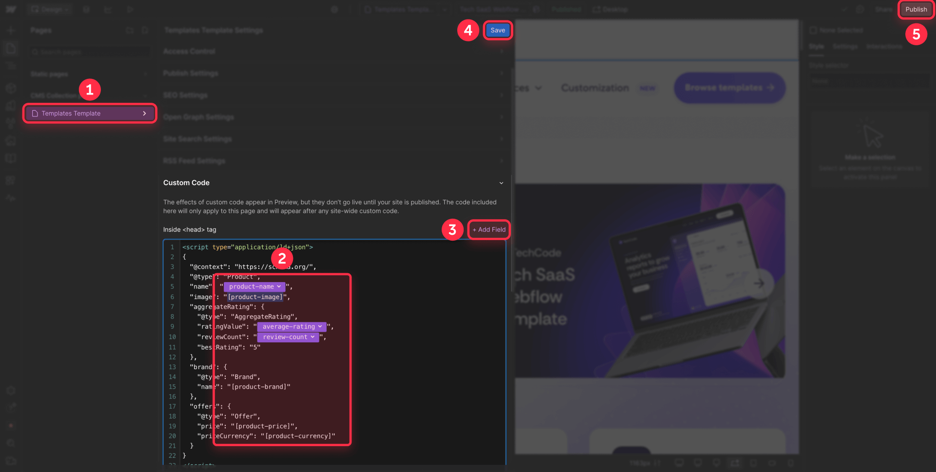 How To Connect Dynamic Product Name Average Rating Fields In CMS Reviews Schema Template