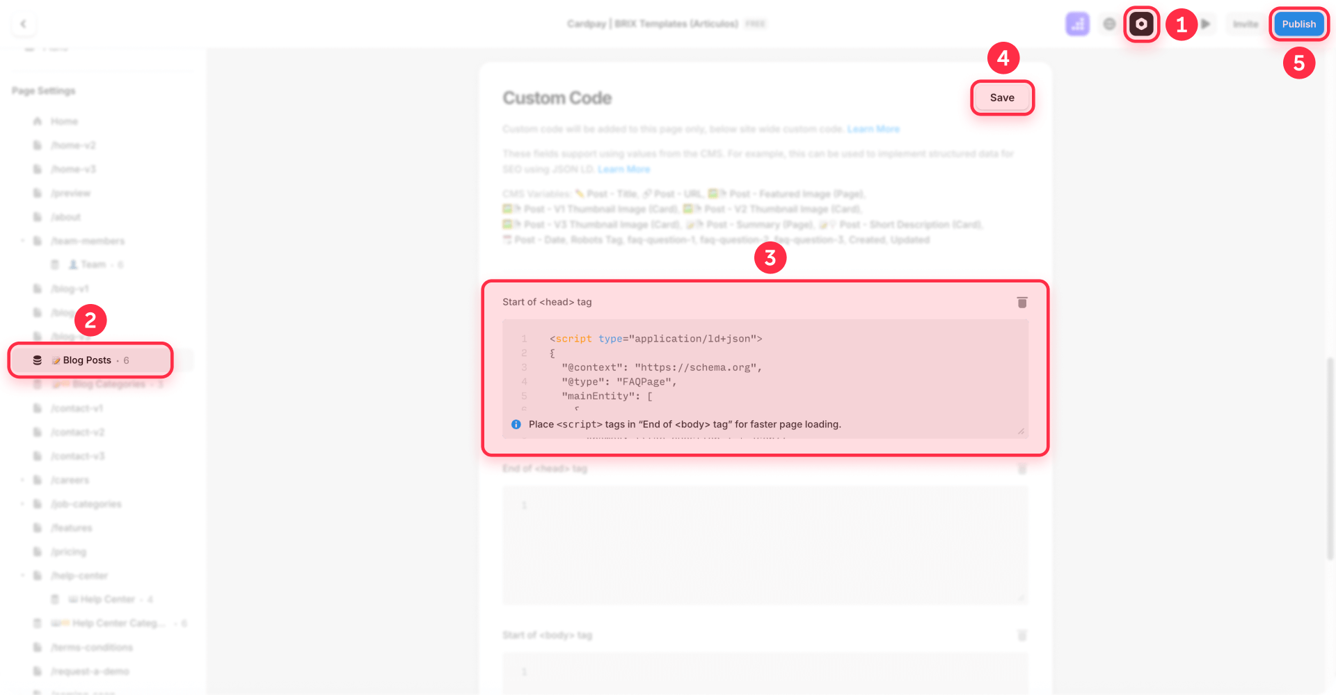 How To Connect CMS Fields With FAQ Schema Using JSON Filter In Framer Collection Template