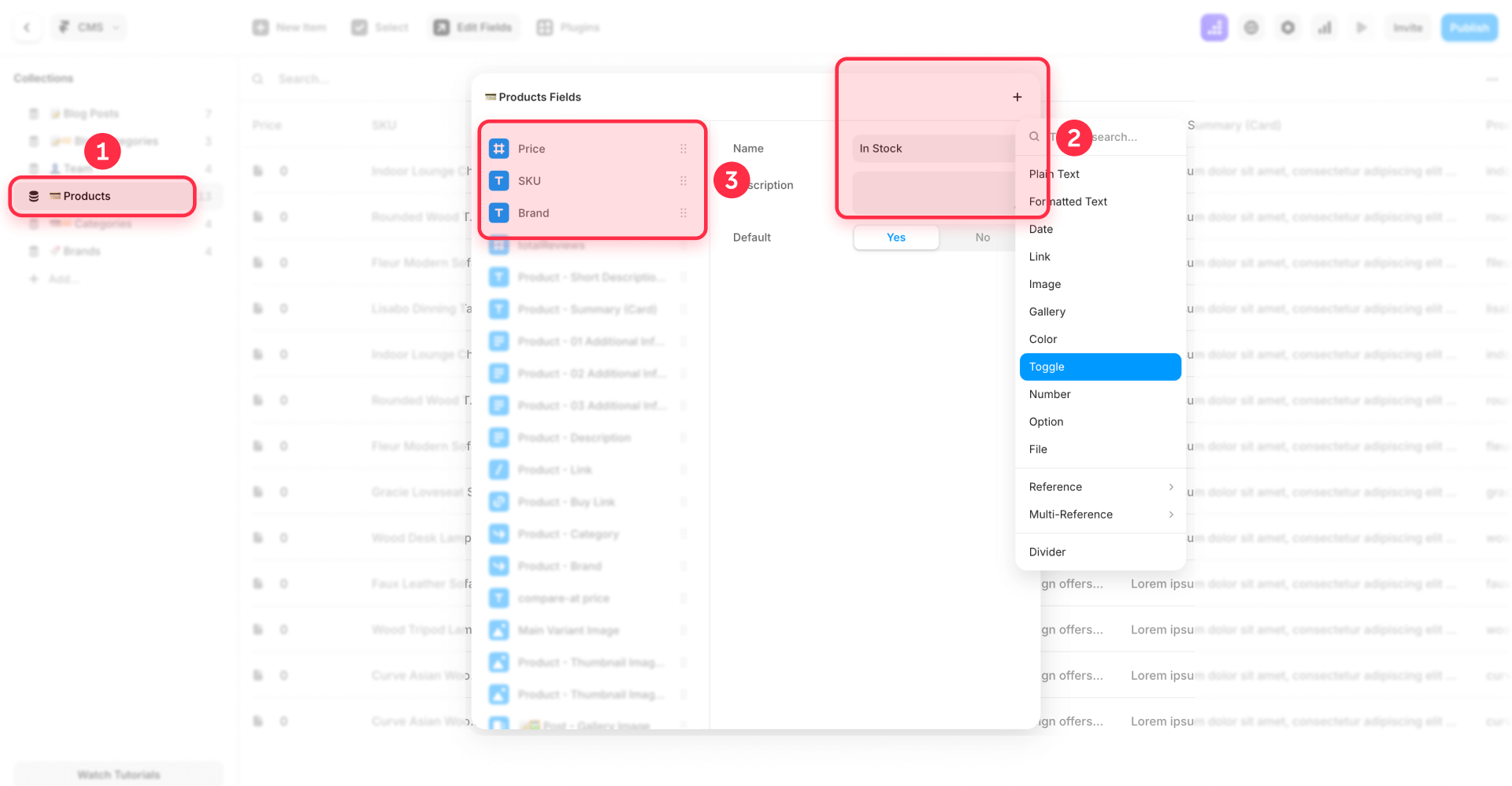 How To Create CMS Fields In Framer Products Collection For Dynamic Product Schema