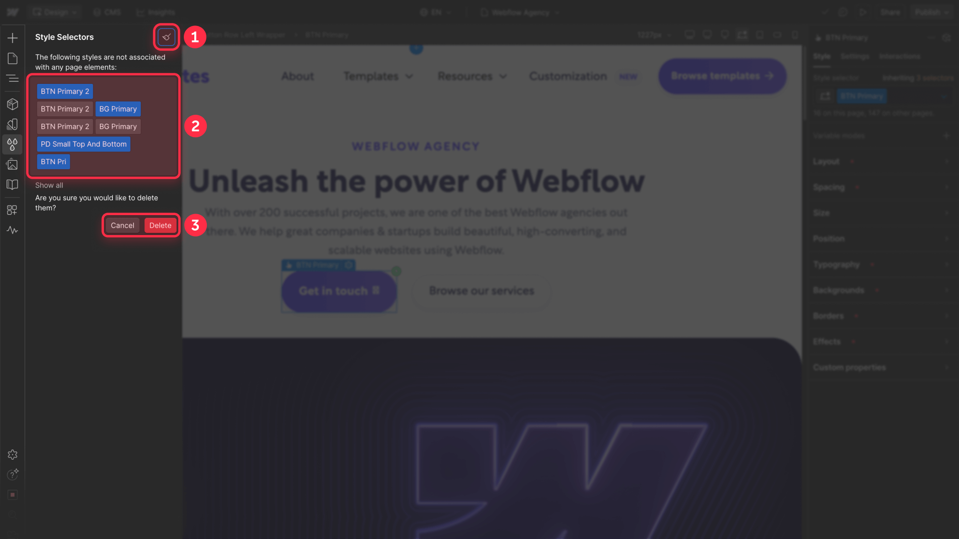 How To Use Cleanup Function With Broom Icon Remove Classes On Webflow