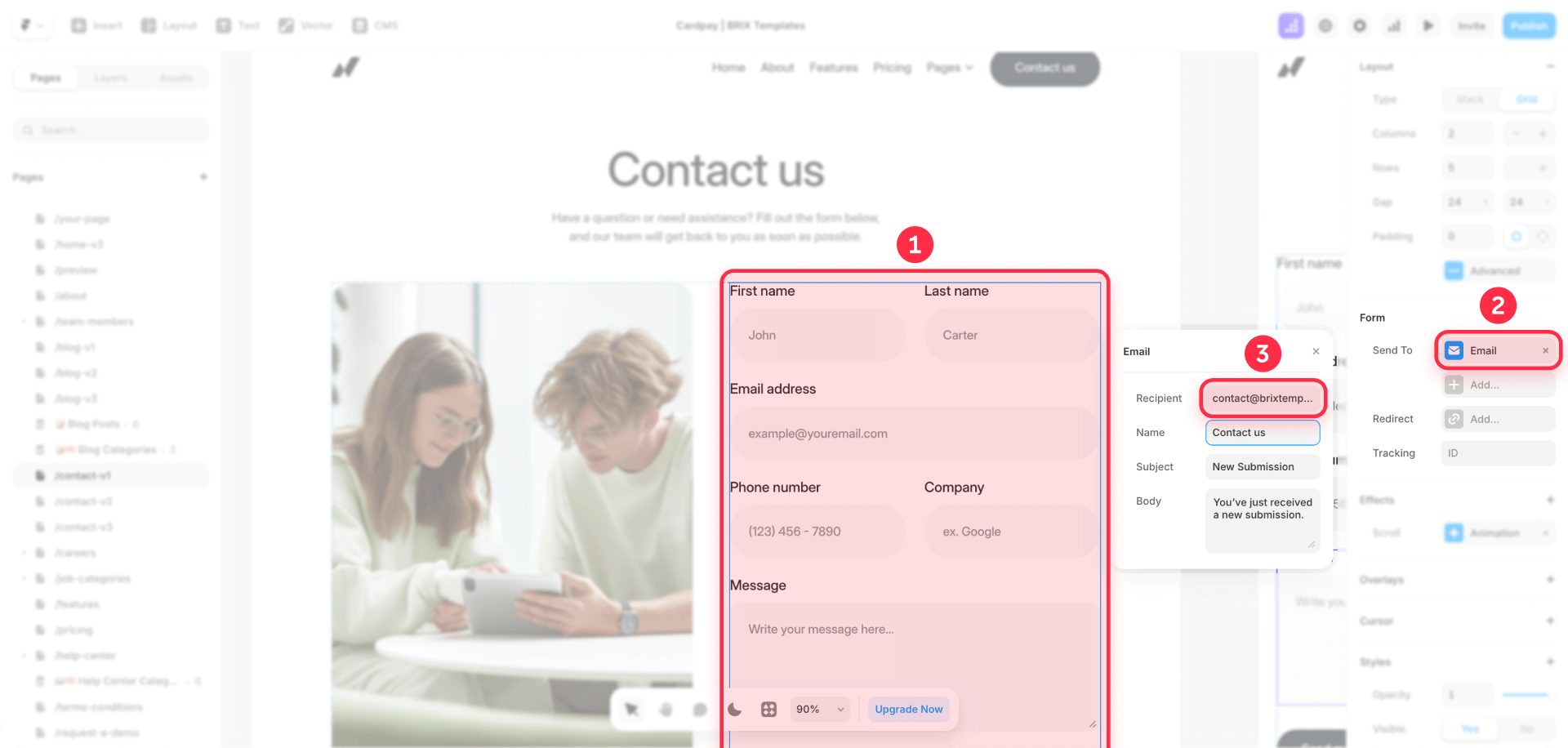 How To Configure Multiple Emails Send To Recipient Field Framer Forms