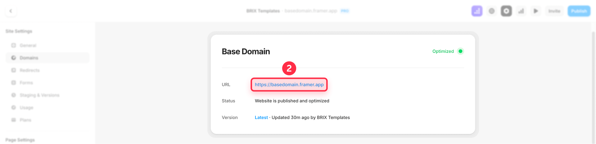 How To Verify Base Domain Published Optimized Framer