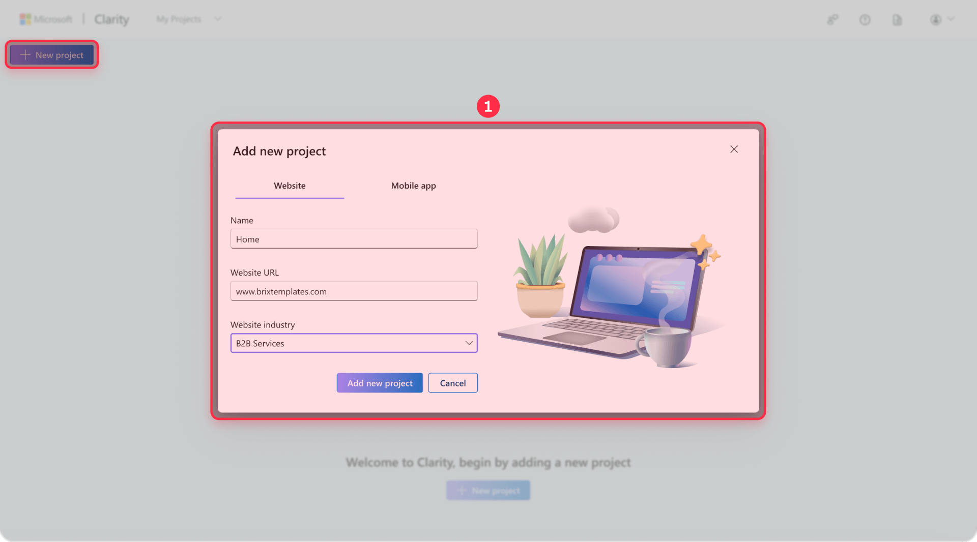 How To Create New Project Microsoft Clarity Framer