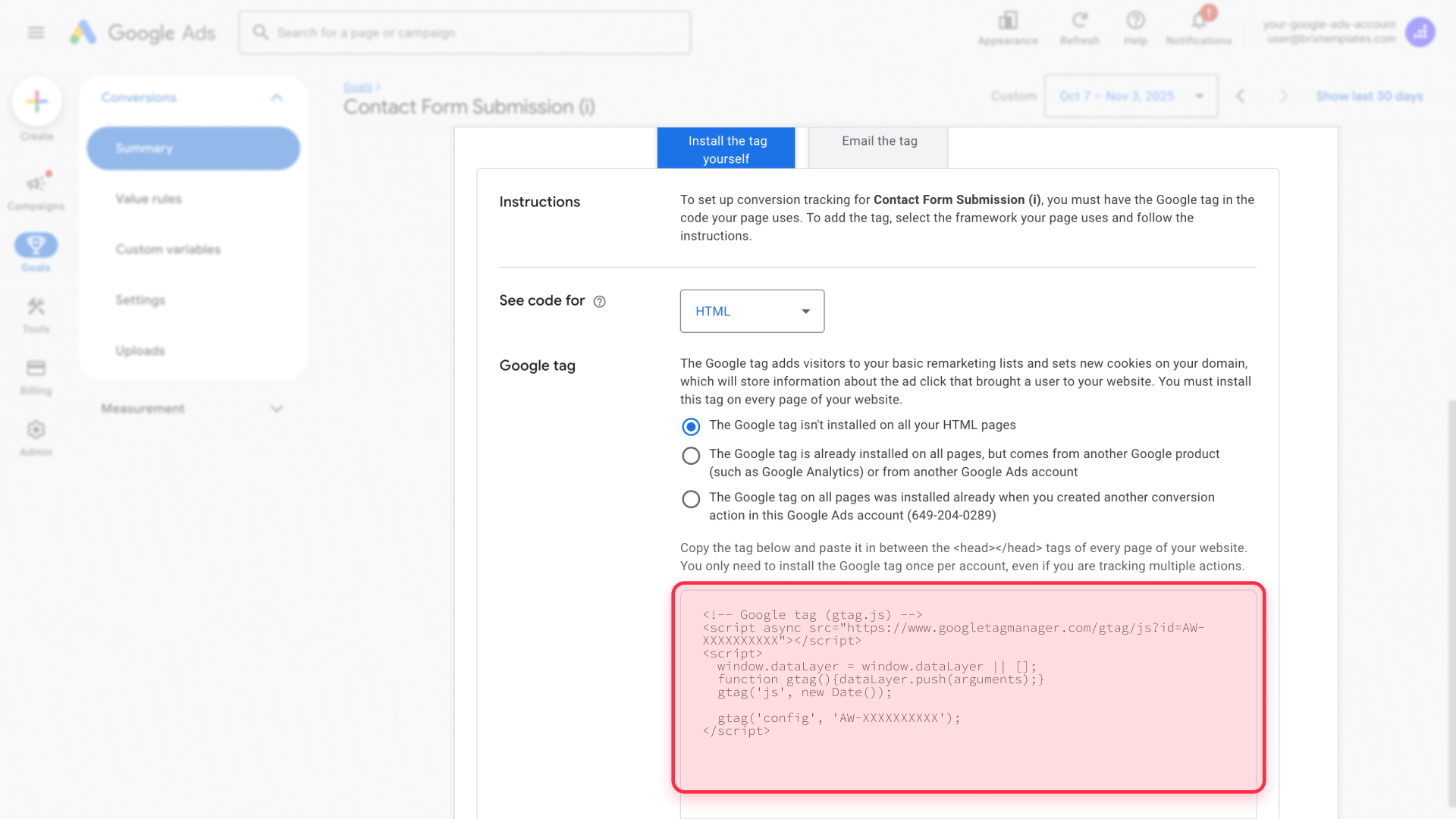 How To Get Your Google Ads Tag For Webflow