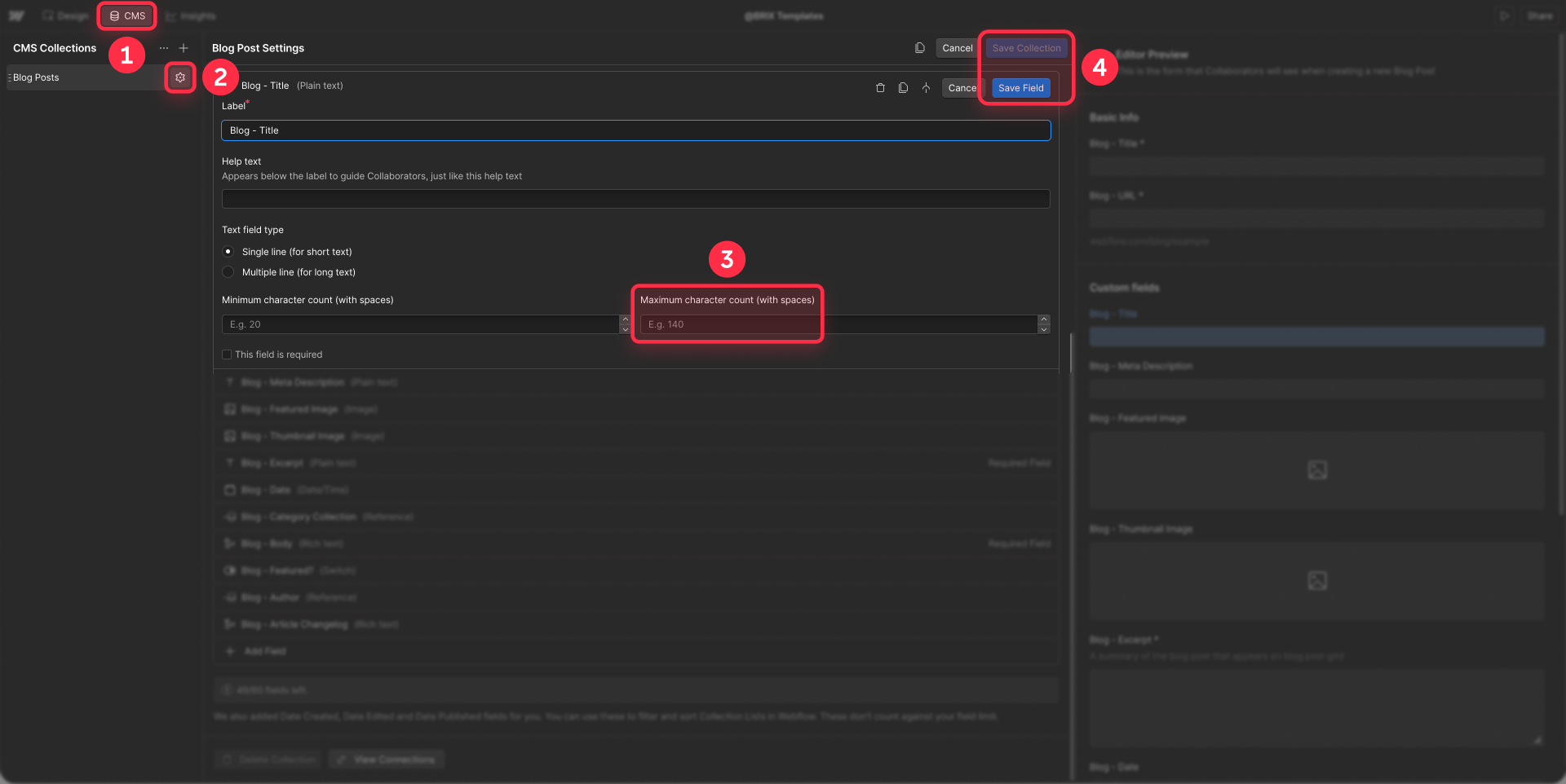 How To Configure Content Limits In Your Webflow CMS