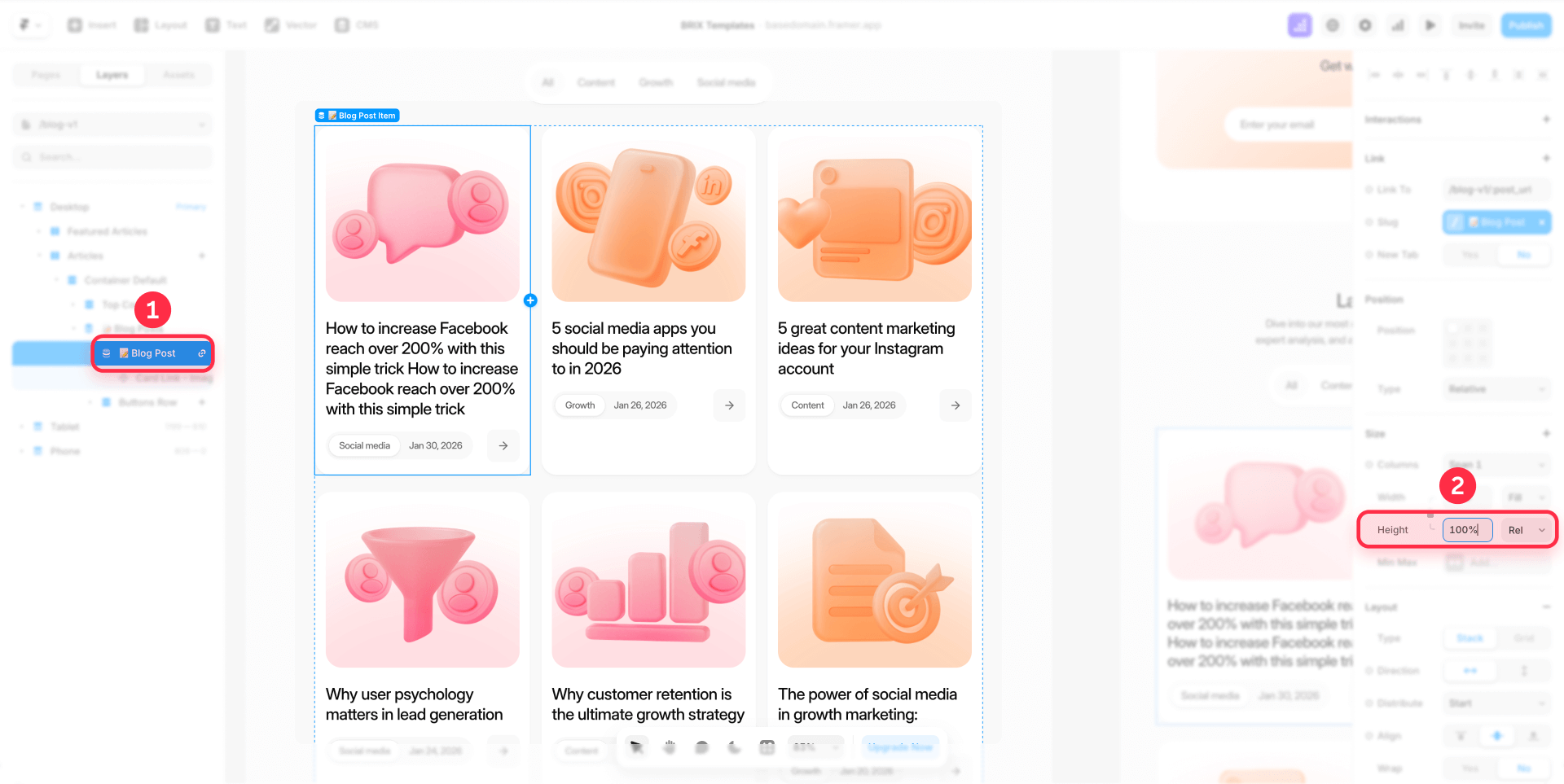 How To Adjust The Collection Item Height In Framer