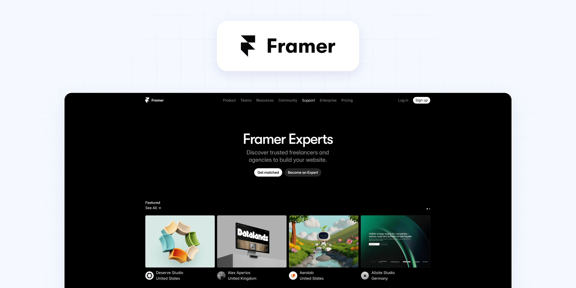 1 - Framer Experts Directory for finding certified Framer professionals