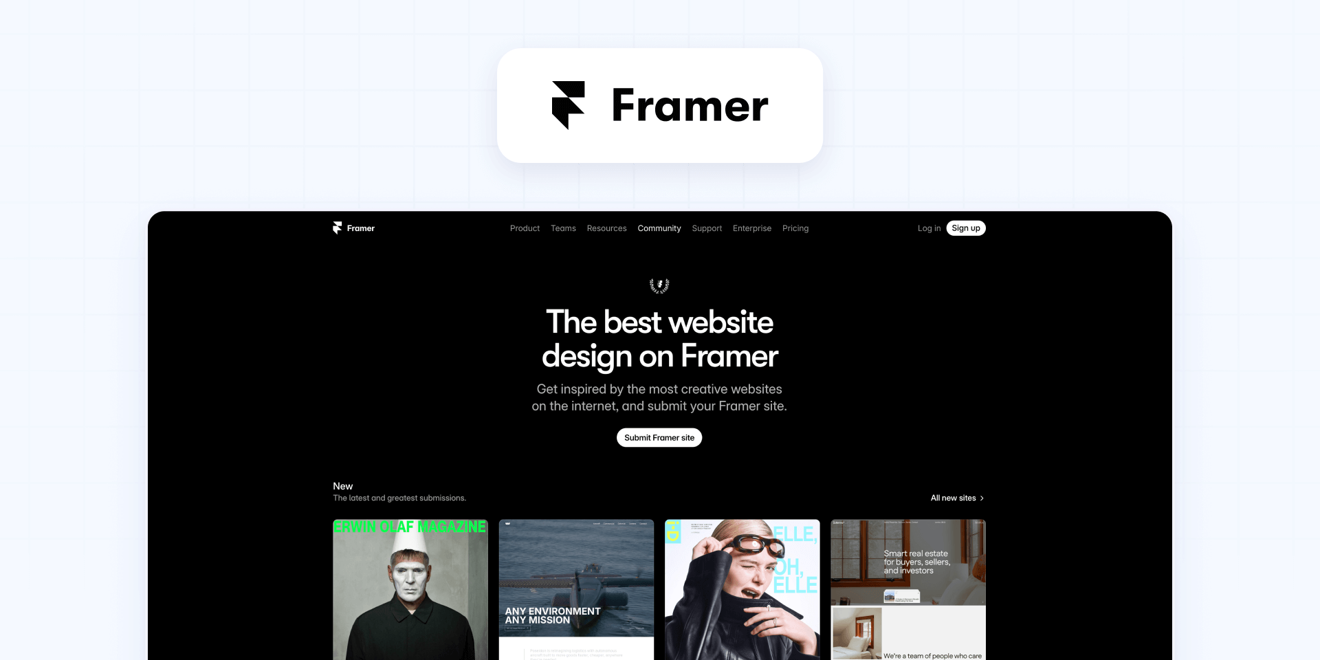 2 - Framer Showcase community for discovering Framer agencies through completed work