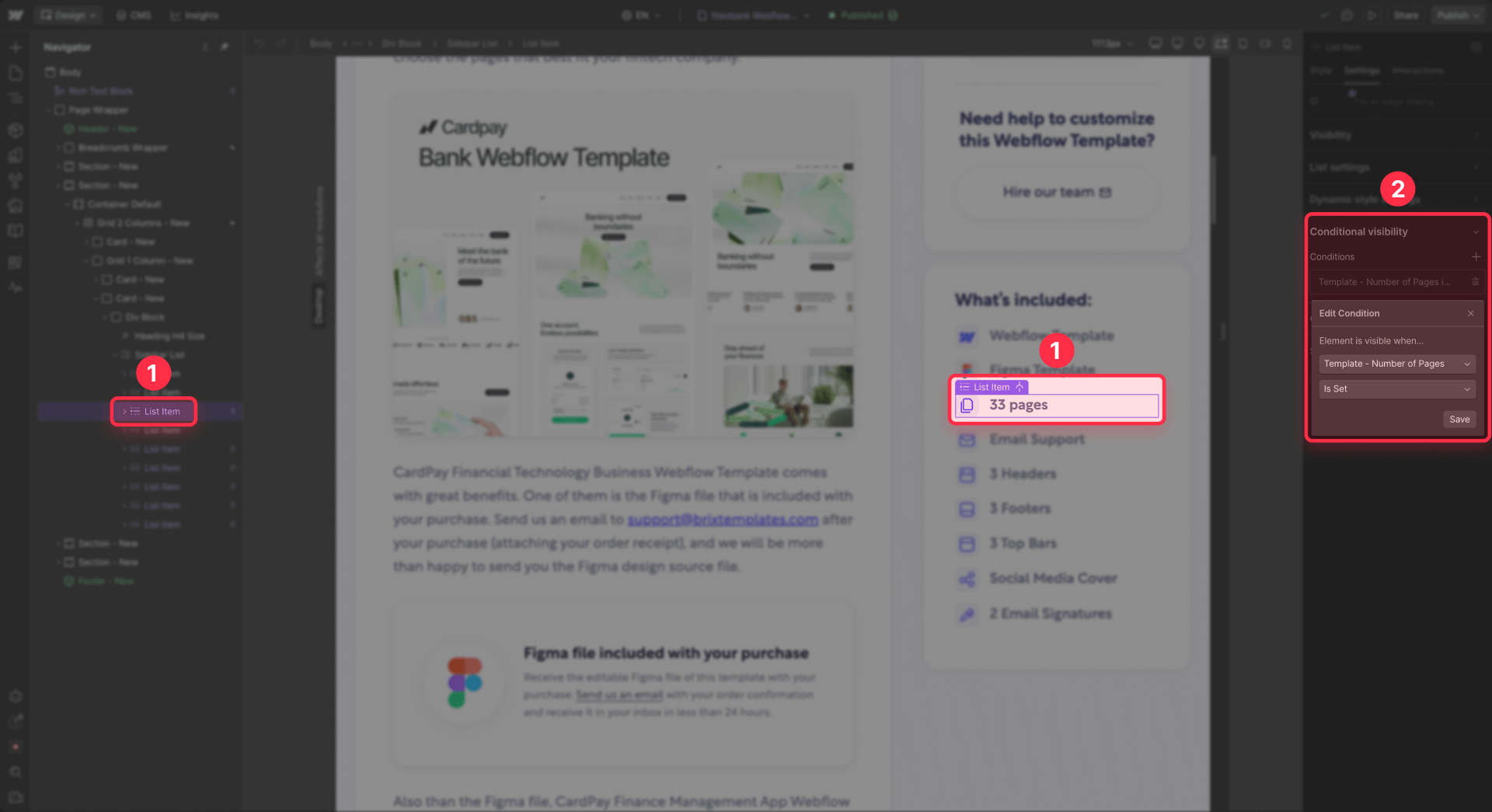 How To Add Visibility Conditions To The Webflow Elements