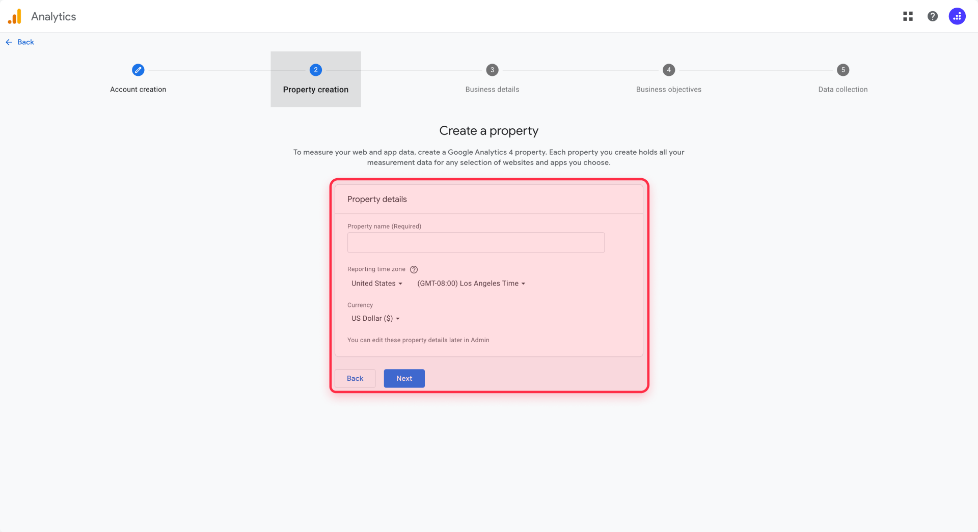 How To Configure The Property Details In Google Analytics 4