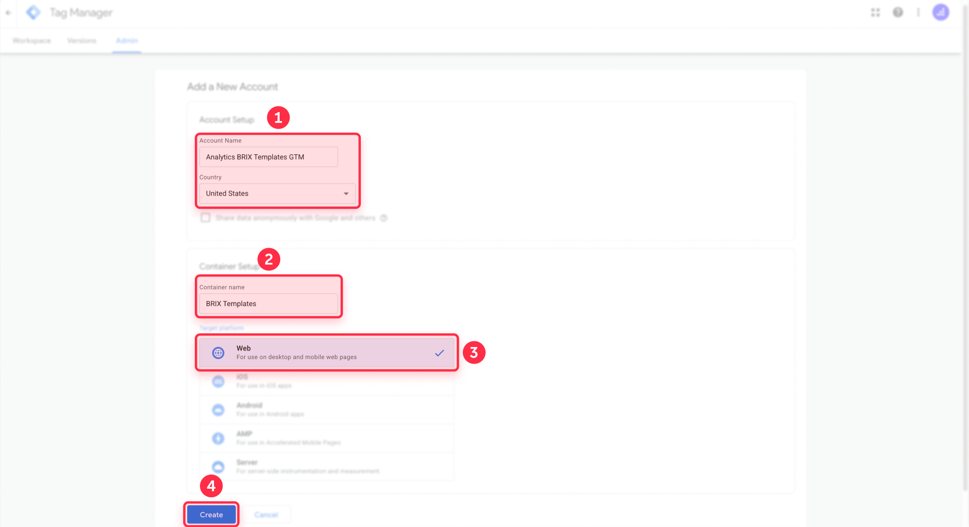 How To Complete The Tag Manager Form For Framer