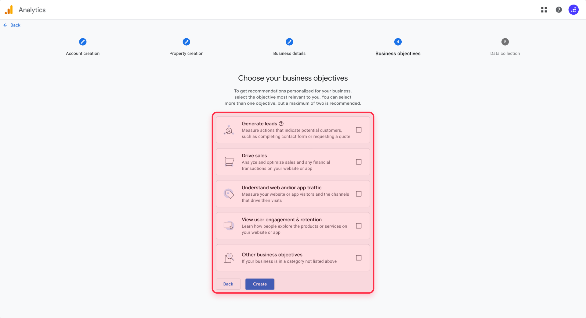 How To Choose The Business Objectives In Analytics Framer