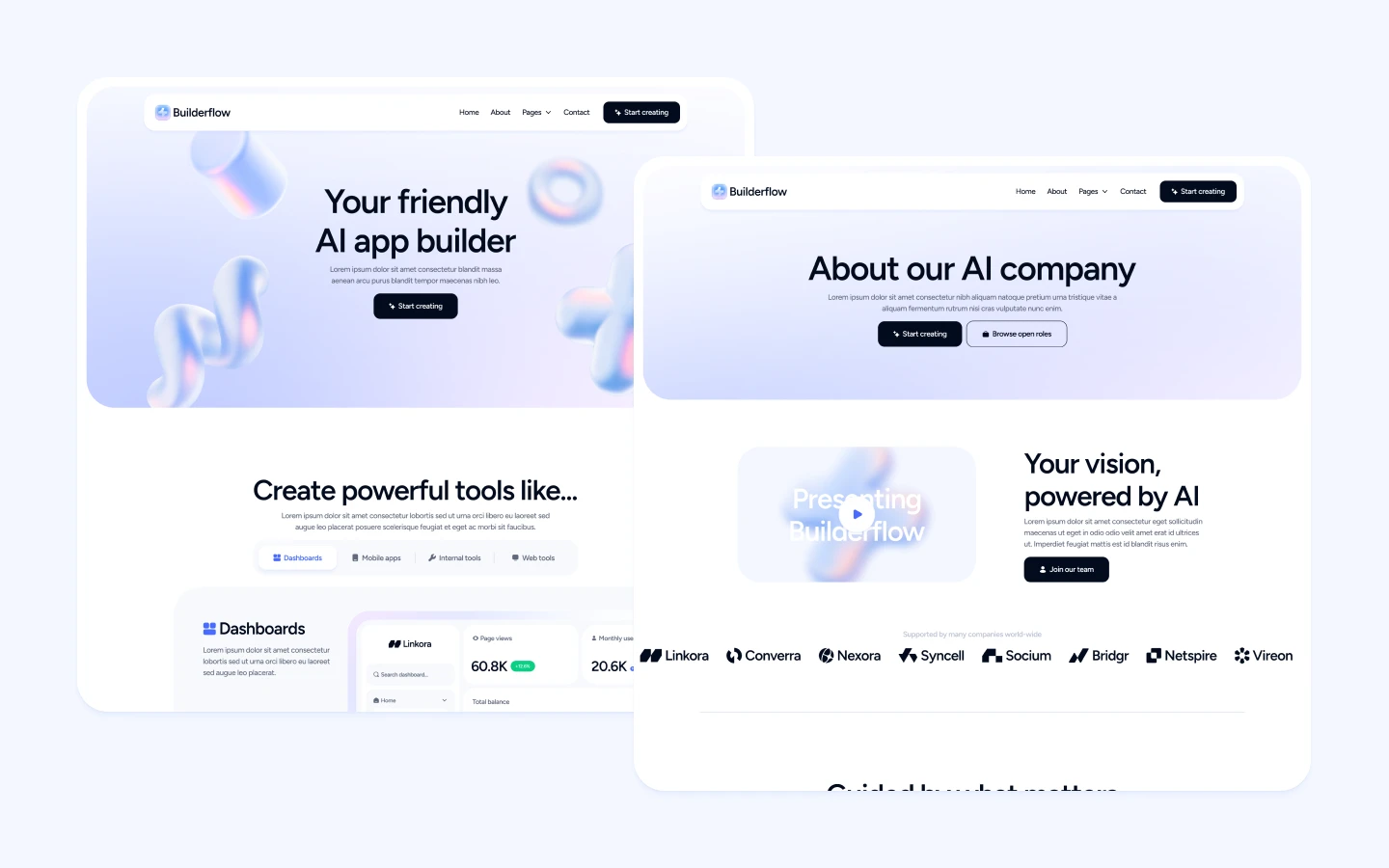 No Code AI App Builder Webflow Template