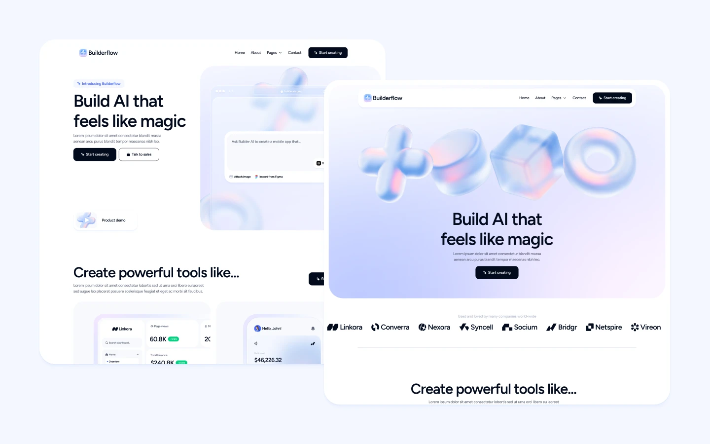 AI Application Builder Webflow Template