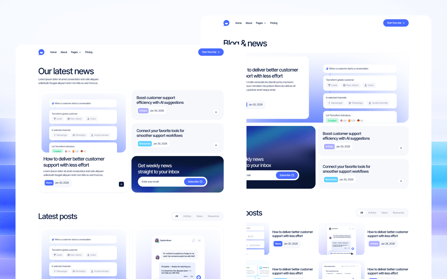 AI Support Platform Webflow Theme