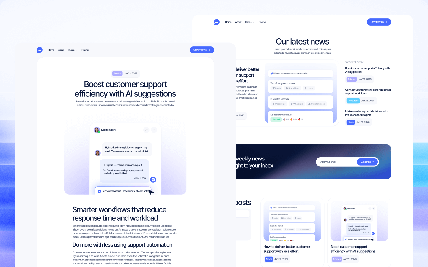 Support Automation SaaS Webflow Template