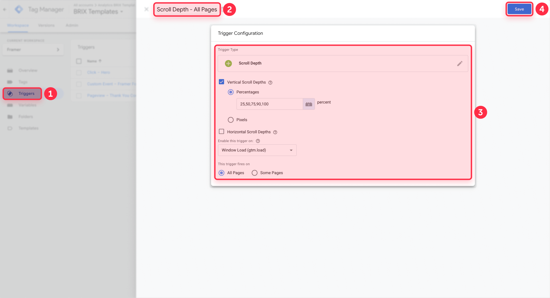 How To Create A Scroll Depth Trigger In GTM For Webflow