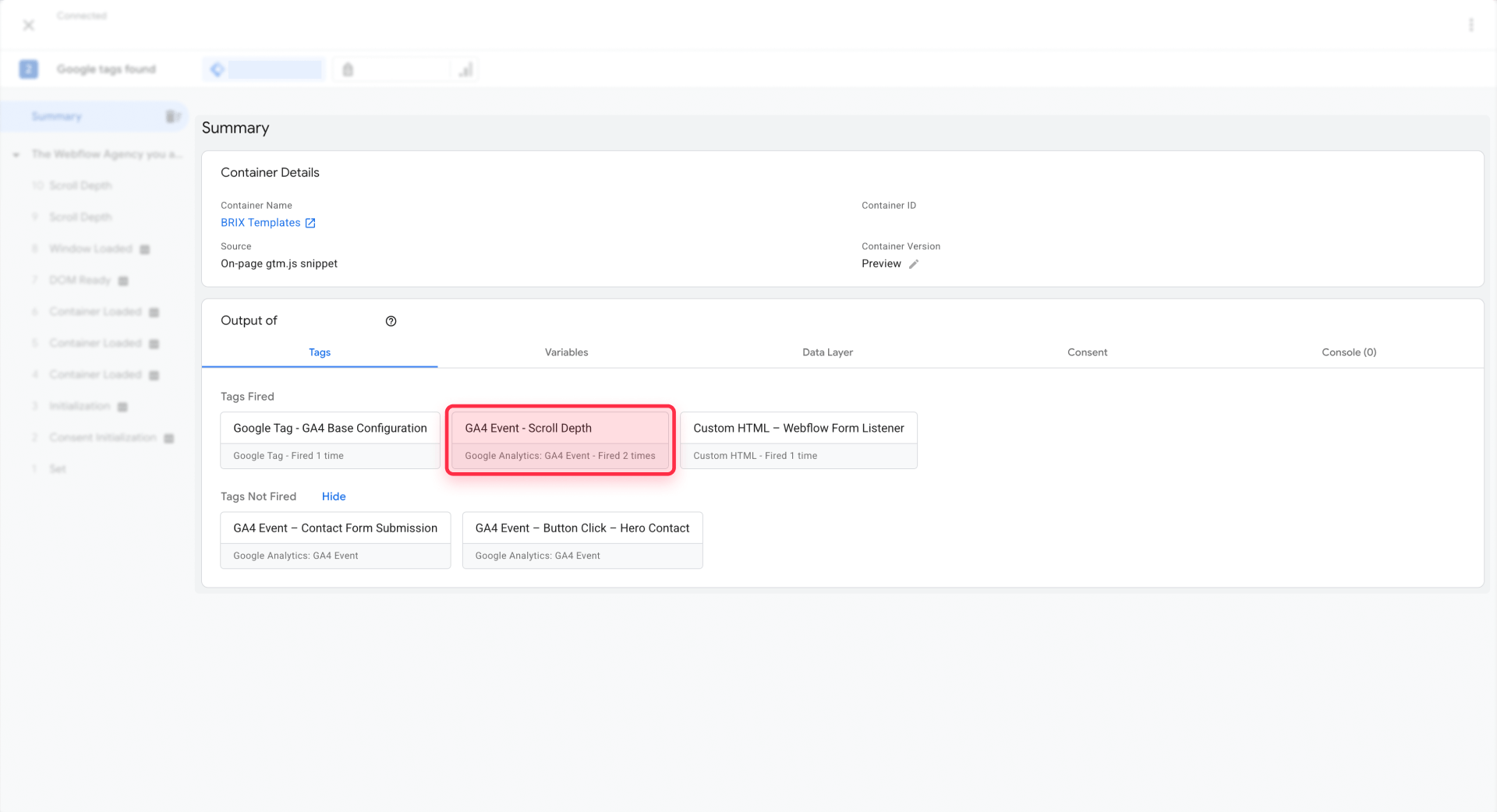 How To Verify The Scroll Depth Tag In GTM Preview Mode