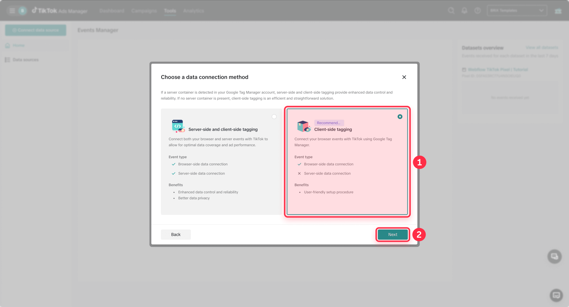 How To Select Client Side Tagging In Google Tag Manager For TikTok