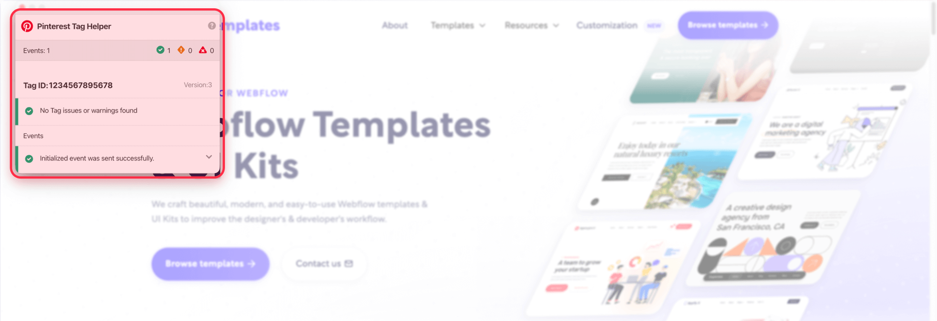 How To Verify Pinterest Tag With Tag Helper On Your Webflow Site