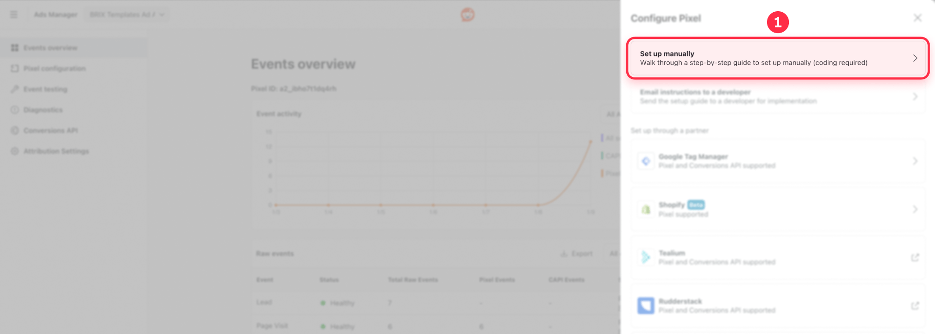 How To Select Set Up Manually In Reddit Events Manager For Webflow