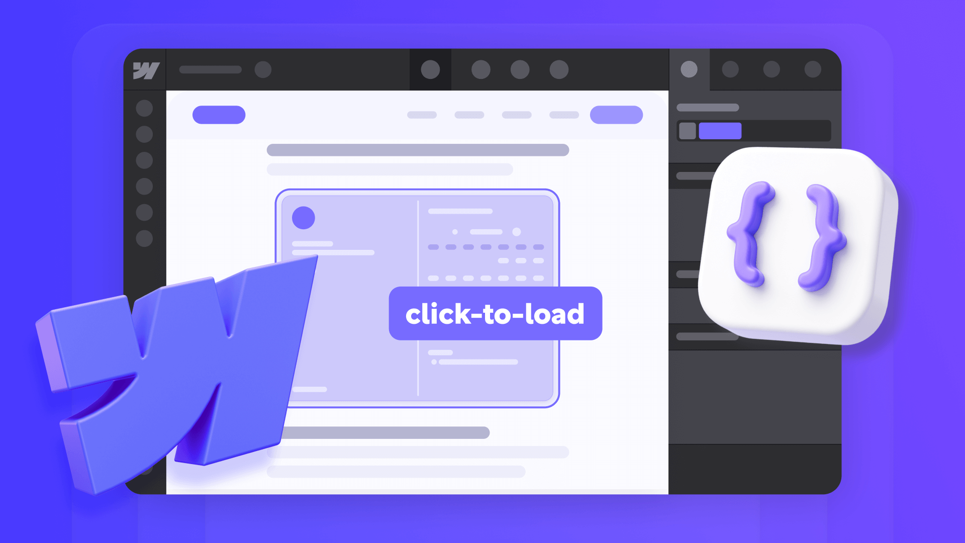 How to click-to-load for heavy embeds in Webflow