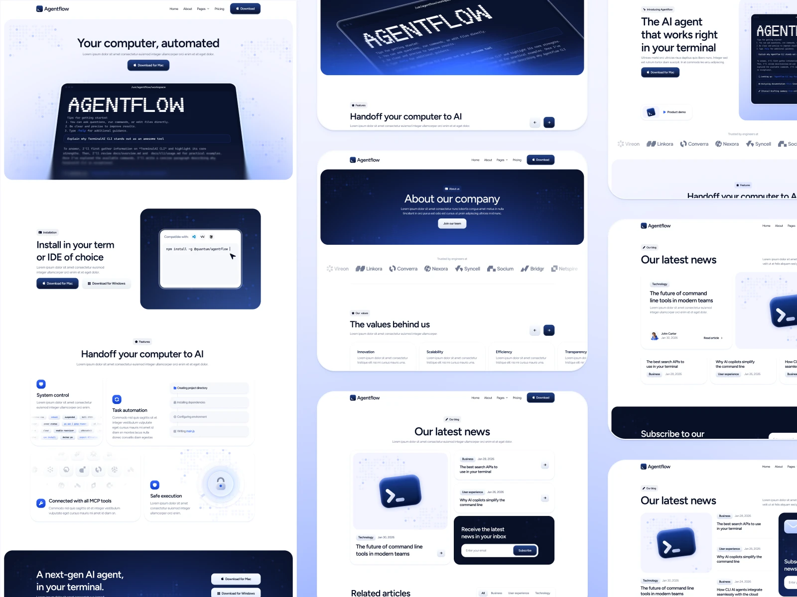 AI Coding Agent Webflow Theme
