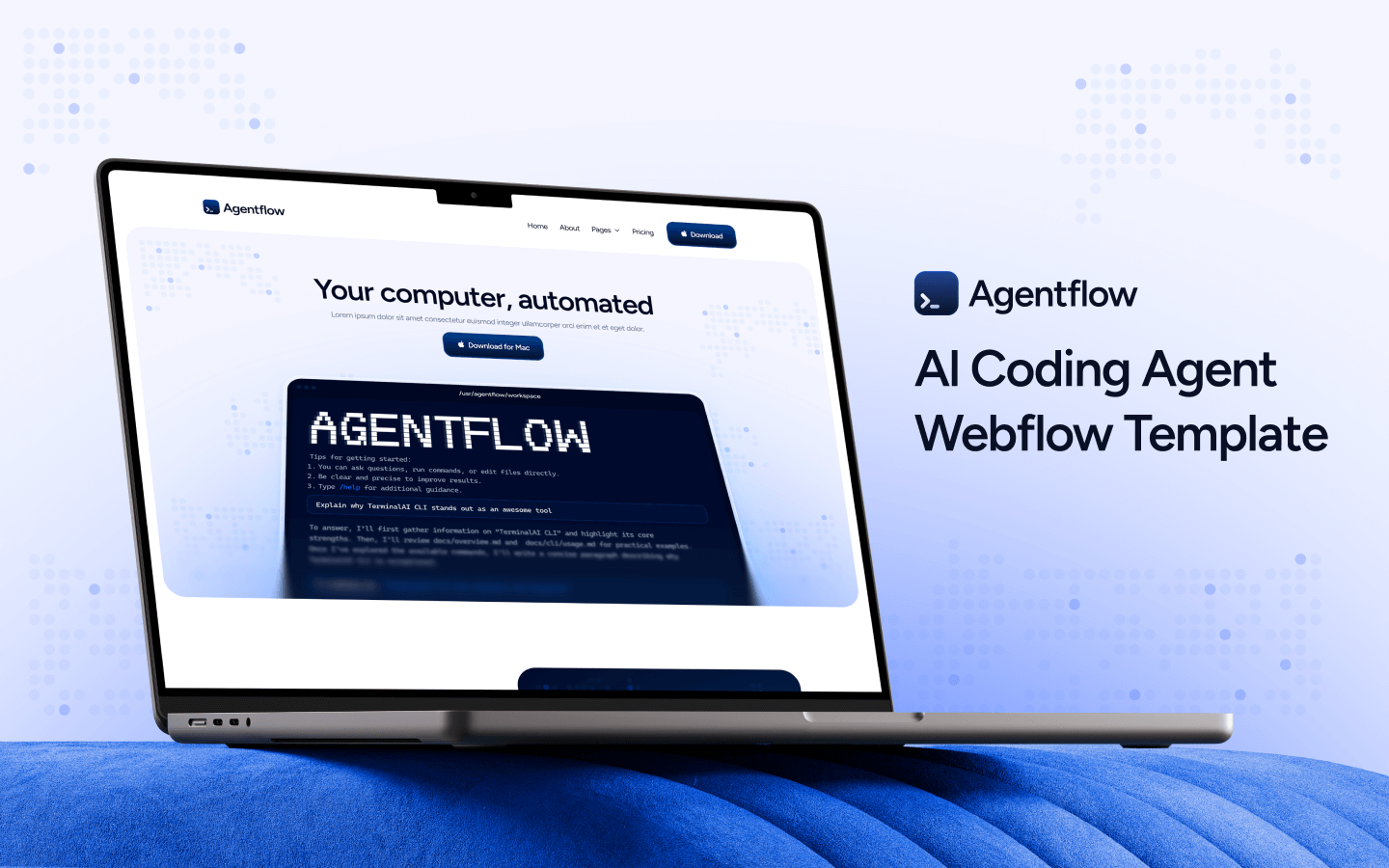 AI Coding Agent Webflow Template