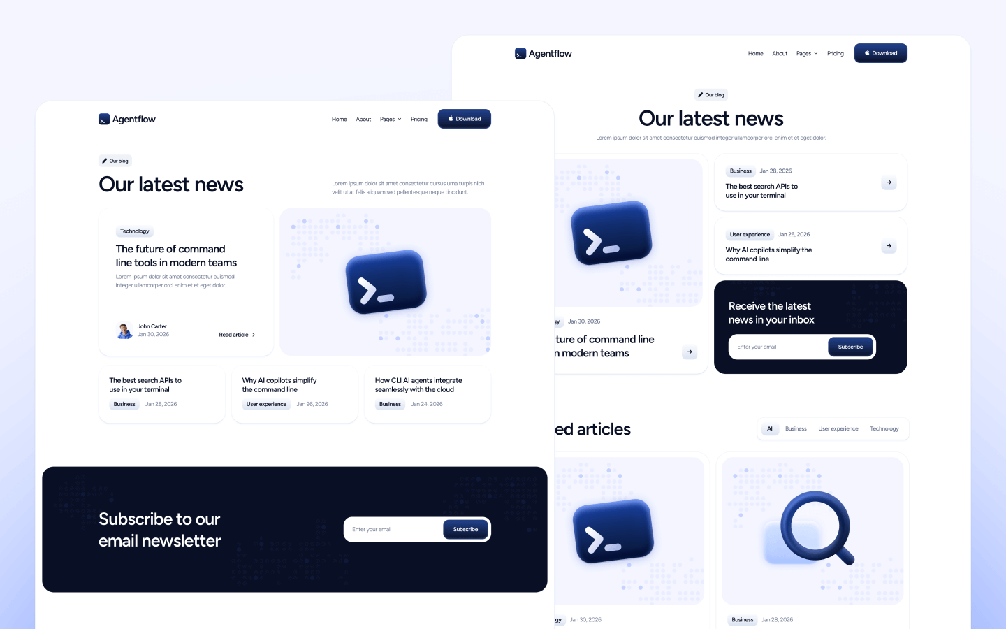 AI Coding Agent Webflow Theme