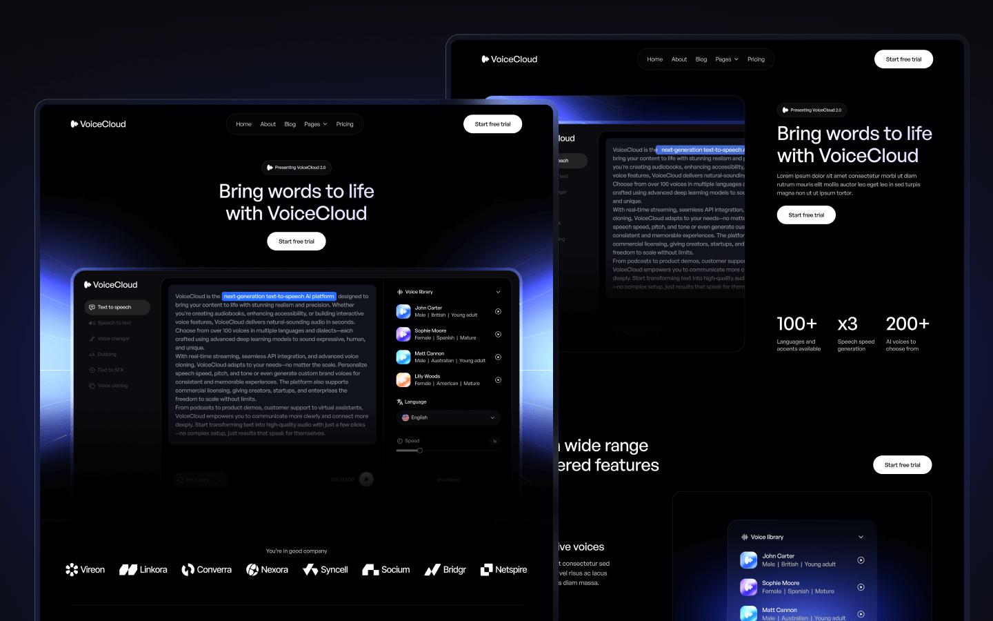 AI Voice Generator Webflow Template