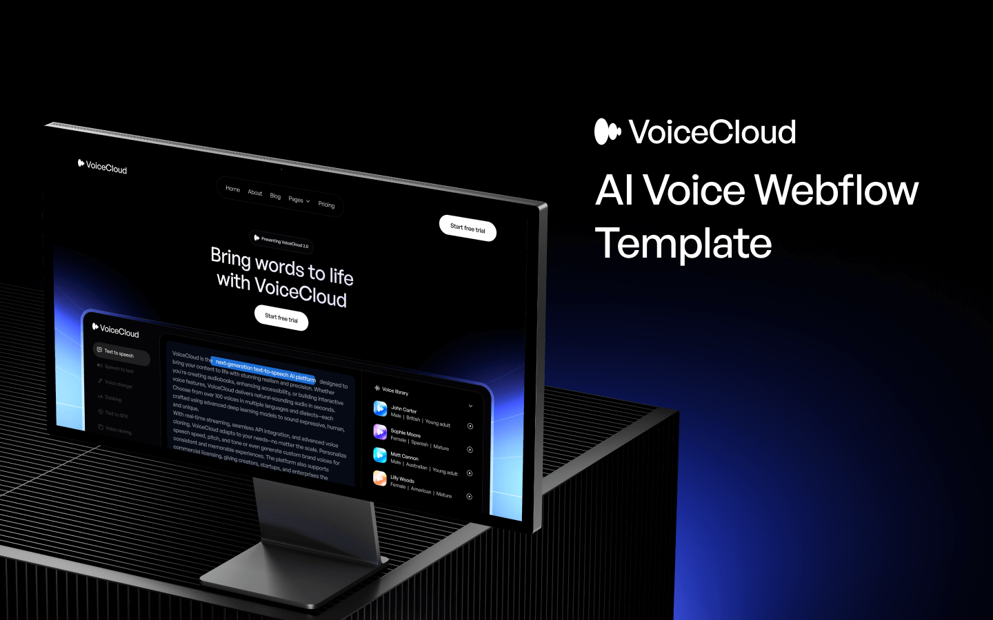 AI Voice Webflow Template