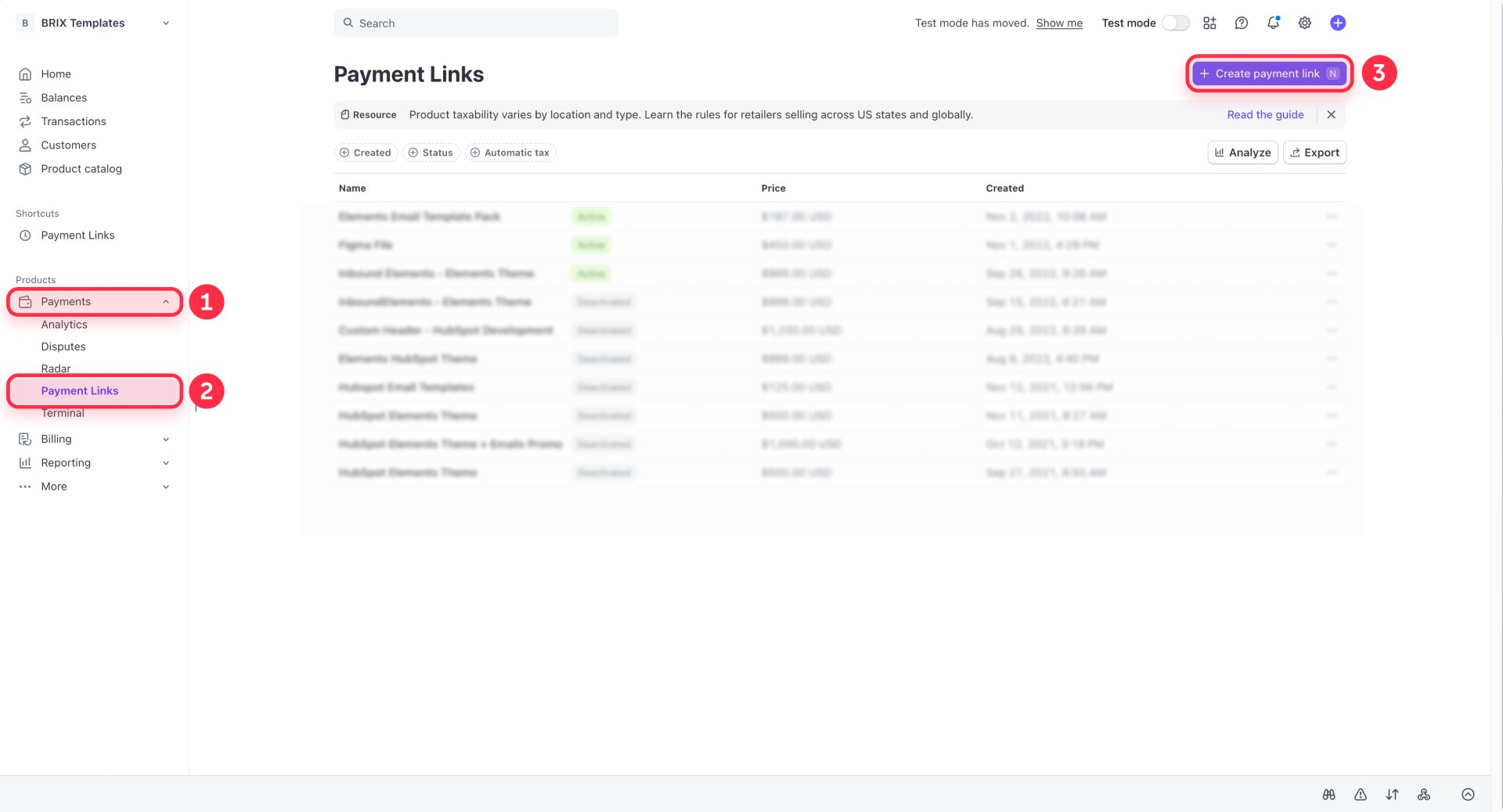 How To Access The Payment Links Section In The Stripe Dashboard