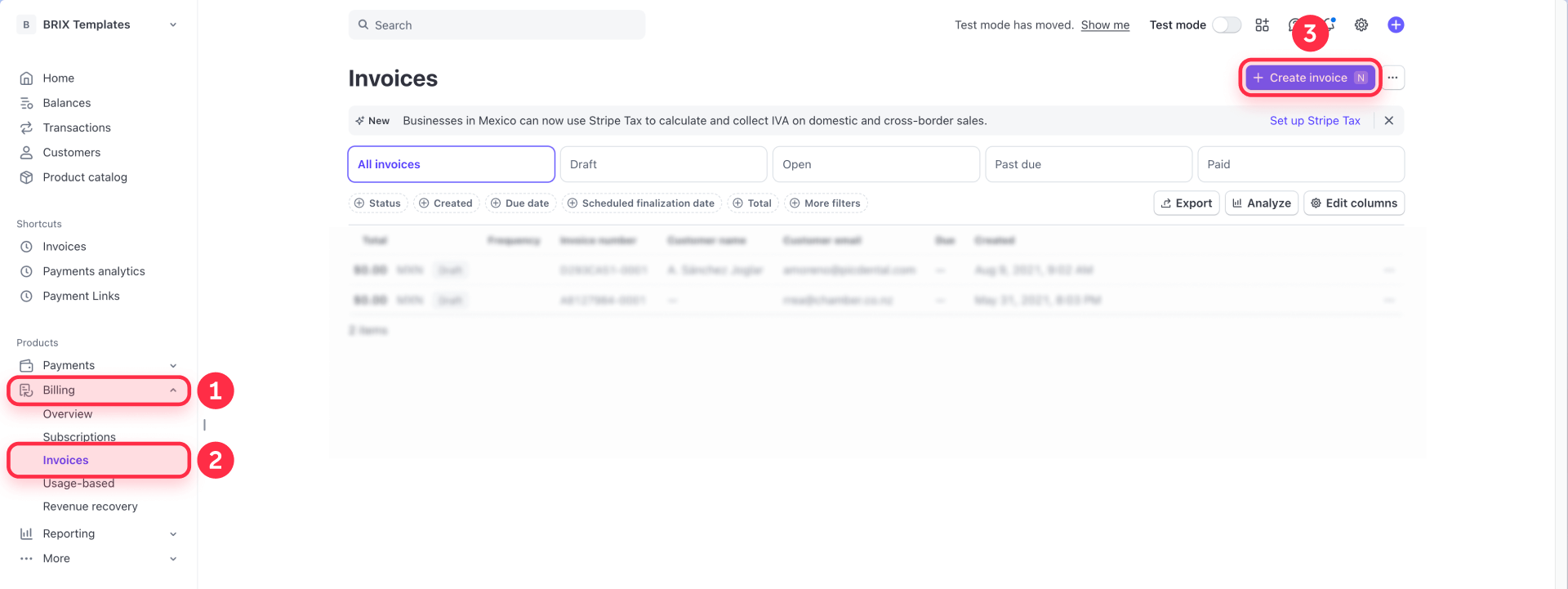 How To Access The Invoices Section In The Stripe Dashboard