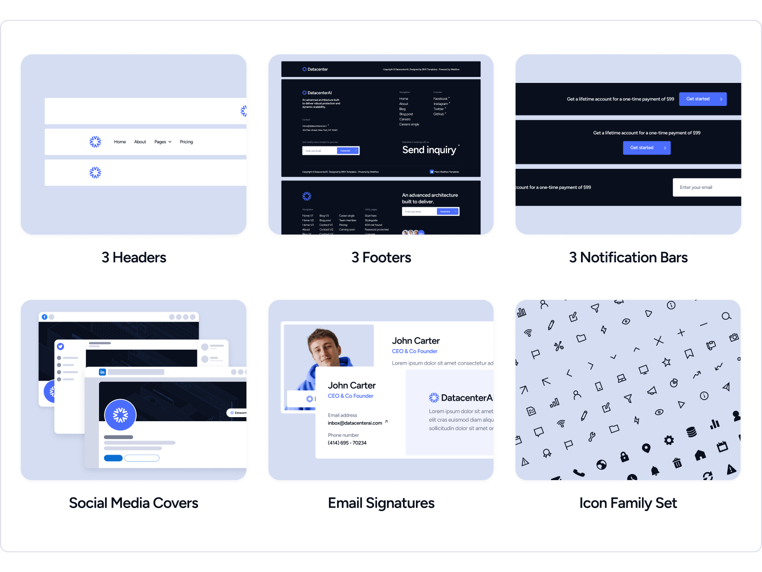 Datacenter - Data Center Webflow Template Benefits