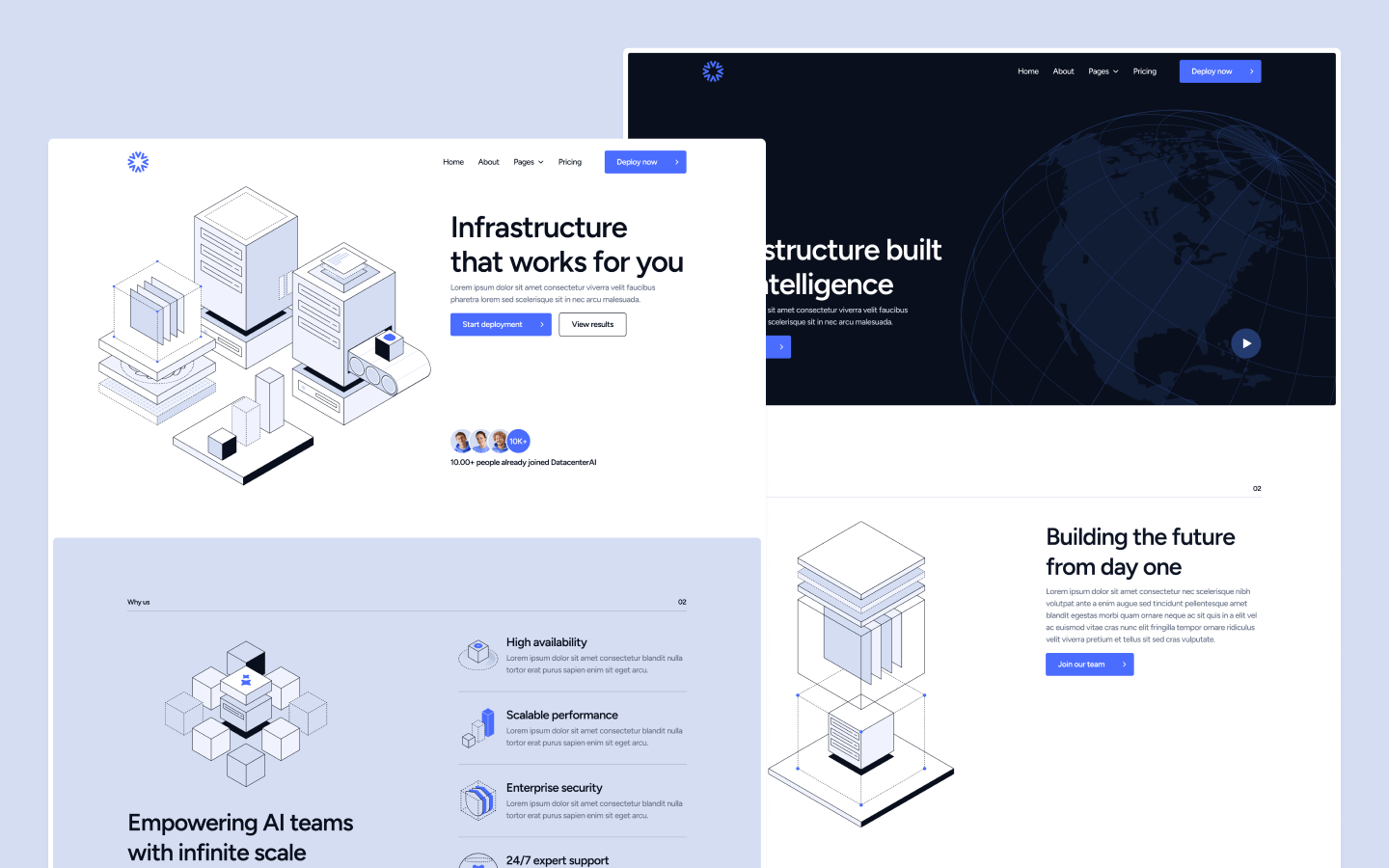 Server Management Network Webflow Template